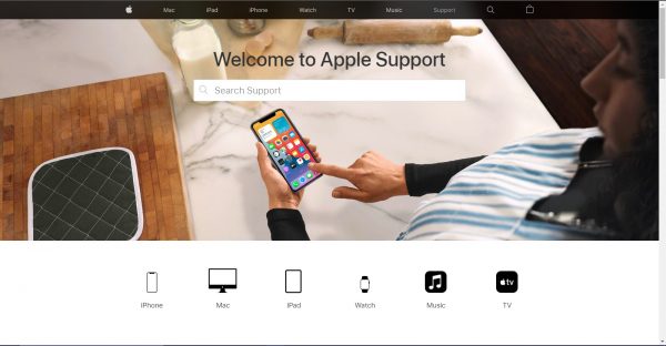 apple support website